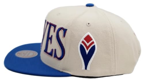 Mitchell & Ness Atlanta Braves Gorra Snapback Azul Crema miniatura 5