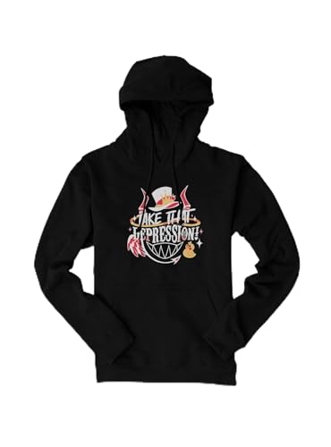 Hot Topic Hazbin Hotel Lucifer Take That Depression Hoodie BLACK Large