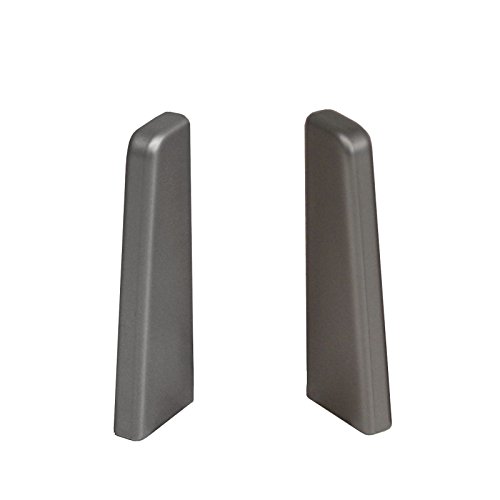 Kronotex Endkappen Links + Rechts Edelstahl Ktex1 Sockelleiste Randleiste Fußleiste Cover