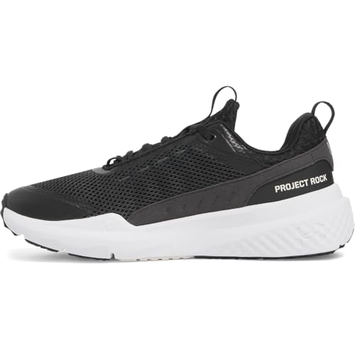 Under Armour Men's Project Rock Blood Sweat Respect 5, (002) Black/White/Stone, 14, US