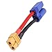 SPYMINNPOO RC Connector,Silicone Cable XT60 Female to EC5 Male Connector Cable for RC Car Aircraft Ship Model