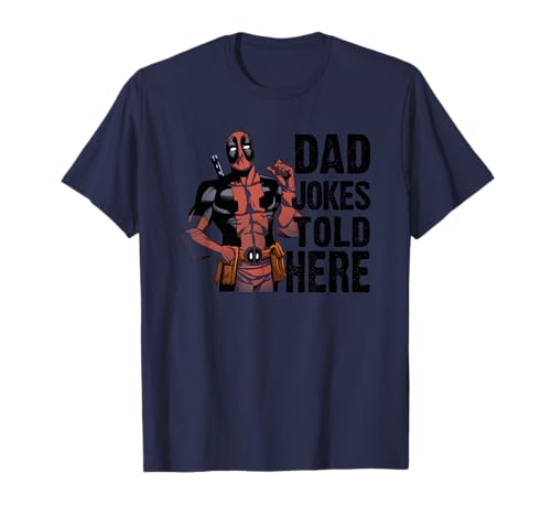 Marvel Deadpool Father's Day Dad Jokes Told Here Camiseta
