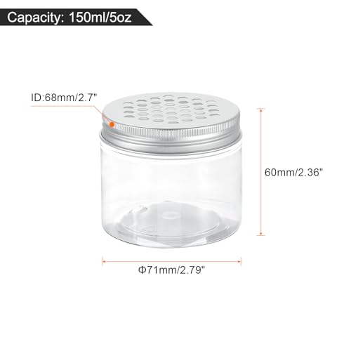 HARFINGTON 12 Pcs Empty Scent Beads Storage Container 5oz/150ml Air Freshener Tins Round Refillable Spice Containers Plastic Jars Sample for Travel Storage2