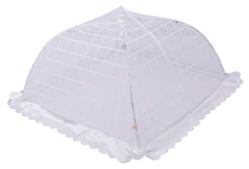 食卓カバー フードカバー キッチンパラソル 折り畳み 正方形 虫よけ 埃よけ 42cm×42cm