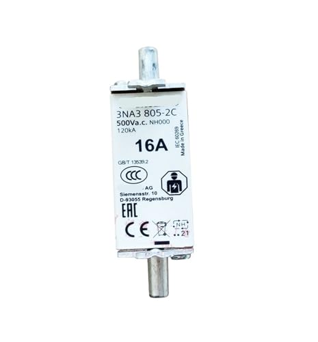 Fusible NH000 16A 500V 3NA3805-2C pour cartouche industrielle