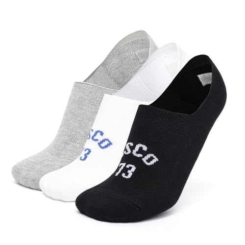 Image of Levi's Men's Cotton Stretch No Show Anti Slip Grip Socks (Pack of 3)