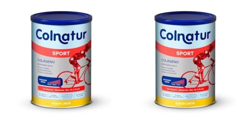 Colnatur Sport Limón, Colágeno con Magnesio, Zinc y Vitamina C para Músculos, Huesos y Articulaciones, 360g (Paquete de 2)