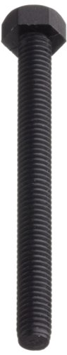 Image of Nylon 6 /6 Hex Bolt, Plain Finish, Black, Hex Head, External Hex Drive, 42mm Length, Fully Threaded, M3.5-0.6 Metric Coarse Threads, Made in US (Pack of 100)