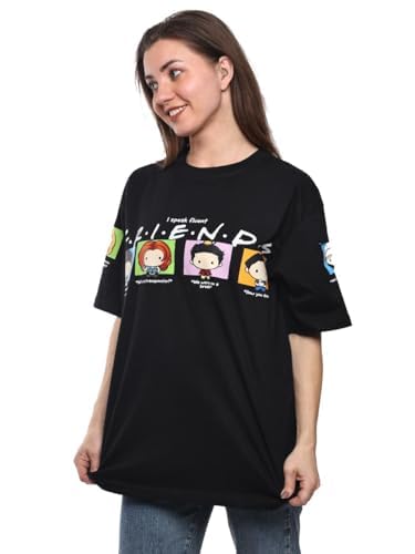TAKE LOVELY F.R.E.I.N.D.S Inspired Oversized Cotton Trafalgar Law Black Drop Shoulder T-Shirt for Women