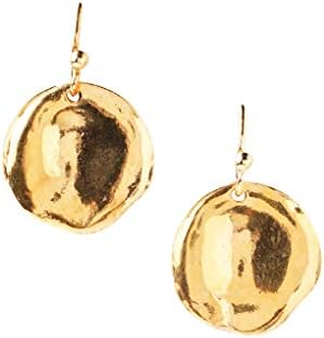 Chan Luu Petite Coin Drop Earrings in Gold Vermeil