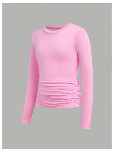 SOLY HUX Girl's Long Sleeve Crew Neck Slim Fit Tee Shirts 3 Packs Basic Tops Fall Clothes4