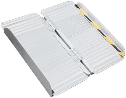 Portable Folding Aluminum Wheelchair Ramp - Non-Slip for Home Stairs, Doorways, Scooters, 300kg Capacity, 150x72cm - Easy Access for Disabled, Seniors, and Mobility Devices