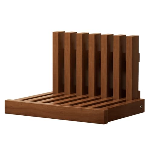 「NexPon」折りたたみスツール 天然木使用 スツール 壁掛け式 玄関椅子 玄関ベンチ スツール シャワーチェア 介護用椅子 腰掛けベンチ 目に見えない玄関用 ハンギングスツール 防水 滑り止め 省スペース (ウォールナット色)