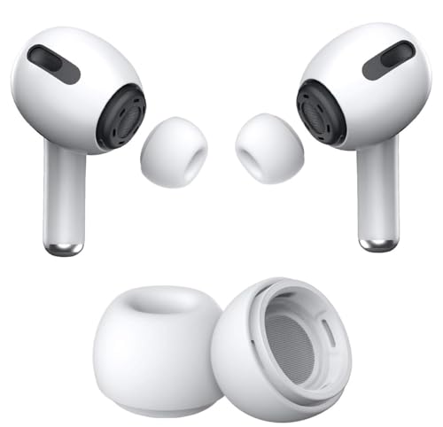 Image of Sounce Silicone Replacement Ear Tips Compatible with Apple AirPods Pro 2 & Airpods Pro, Anti-Slip Eartips, Tighter Seal, Fits in The Charging Case, (Small Size) (1 Sets, 2Pc) - White