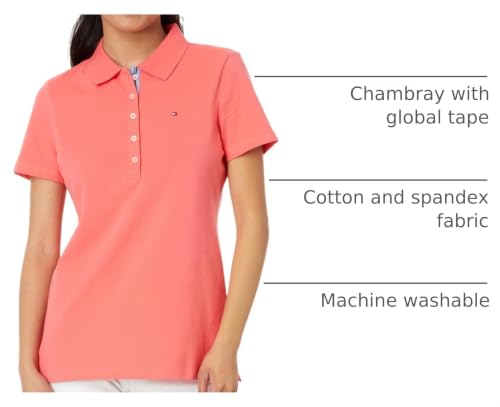 Image of Tommy Hilfiger Women's Solid Short Sleeve Pique Polo Shirt