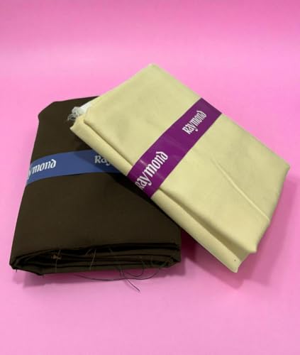 Image of Raymond Makers Men's Shirt & Trouser Fabric Combo with Premium Gift Box | Solid Shirt Fabric with Formal Trouser Fabric | Unstitched Dress Material for Office & Formal Wear