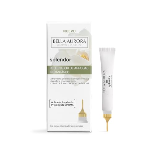 Bella Aurora Splendor Rellenador de Arrugas Instantáneo - Con 7 Tipos de Ácido Hialurónico y Péptidos, Efecto Lifting Inmediato y Acción Antiedad Progresiva, 12ml