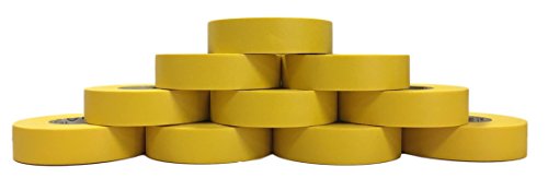 Image of TradeGear Yellow 10 Pack - UL Listed Colored Electrical Tape, 60 ft x 3 /4 in, 600V, Flame Retardant, Waterproof, Rubber Adhesive - Phase Marking, Wire ID, Automotive