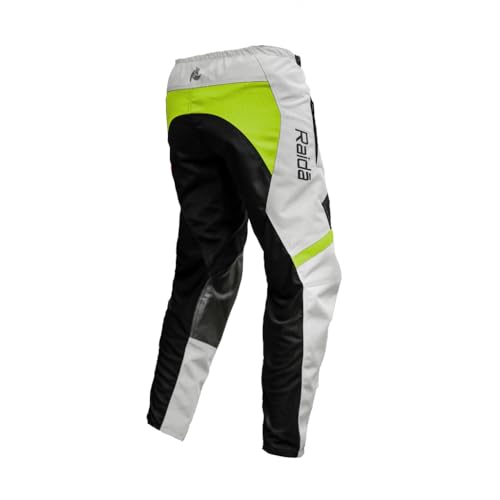 Image of Raida Trailcraft Off-Road Pants | MX & Trail Ride | Lightweight | Abrasion-resitant Fabric | Heat Sheild Panel | (S, Grey /Hiviz)