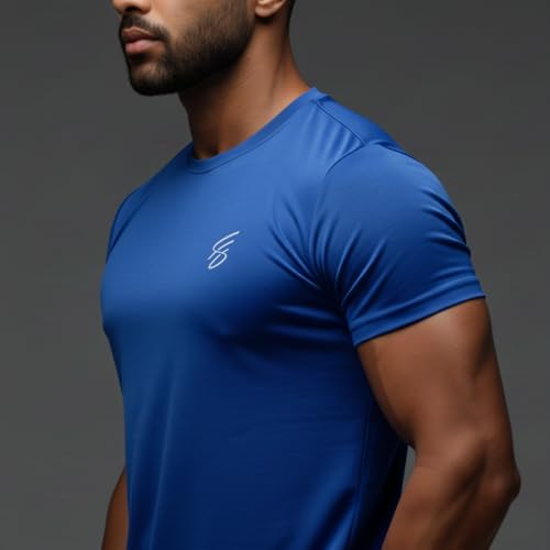 Image of Round Neck Moisture Absorbing Performance Half Sleeve Slim Fit T-Shirt for Men | Quick Dry Technology | Light Weight & Breathable Fabric | Ideal for Indoor & Outdoor Physical Activity