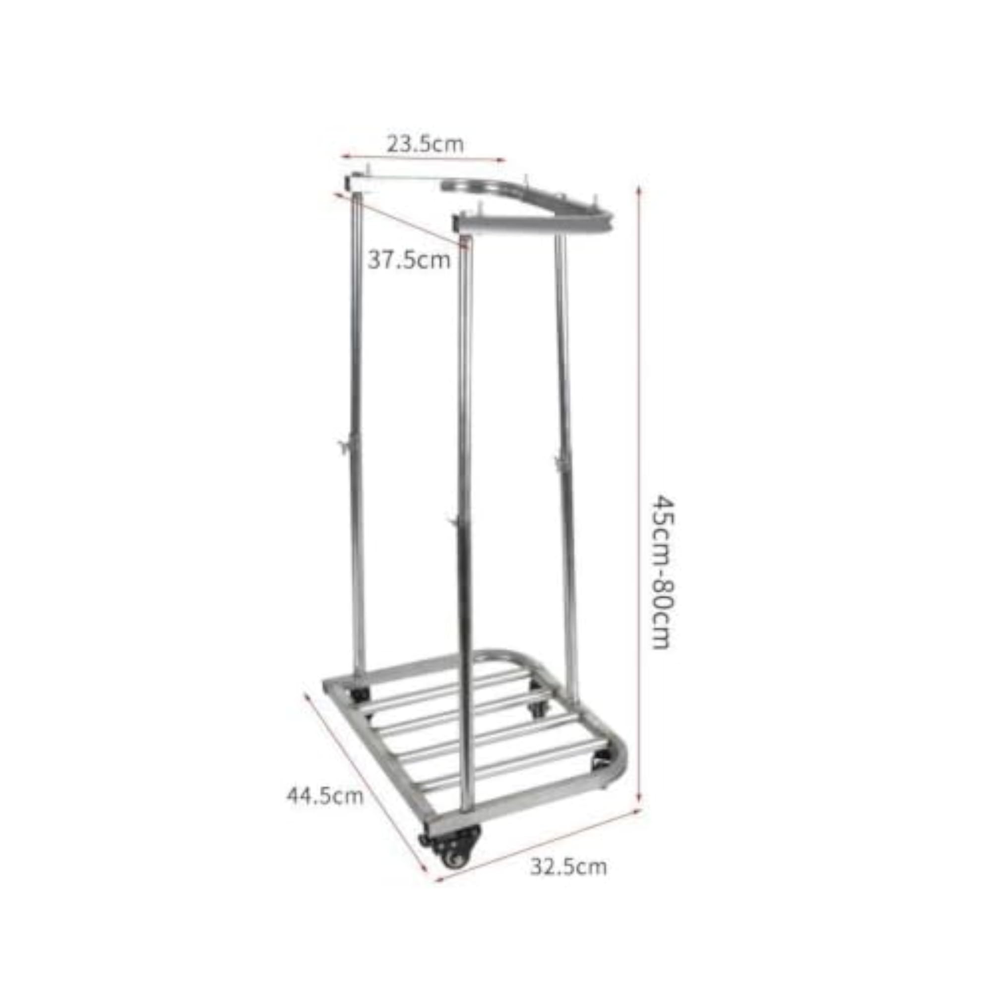 Height-Adjustable Bag Holder Stand with Wheels, Portable