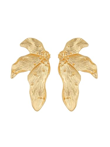 Yellow Chimes Earrings for Women and Girls Golden Drop Earrings | Gold Plated Earrings for Girls Western Floral Drop Earrings for women | Birthday Gift for girls and women Anniversary Gift for Wife