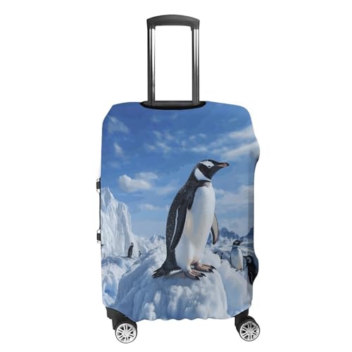 Carry on Luggage Cover Snow Mountain Penguin Suitcase Covers for Luggages Tsa Approved Travel Luggage Sleeve Protector Elastic Suitcase Protector Anti-Scratch Washable Fits 19-30 Inch Case -S4