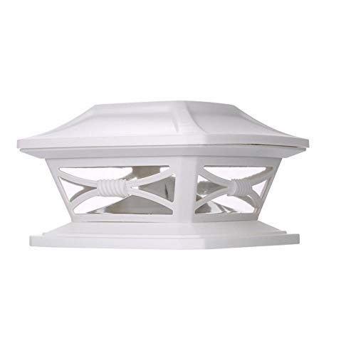 Solar Post Lights Garden Landscape Lamp Ip44 Water-Resistant Outdoor Post Cap Lights for Fence Deck Patio Fits 4X4 Or 6X6 Posts,White