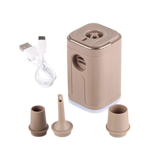 Bombas de aire eléctricas portátiles con luz de camping recargables, bombas de colchón para exteriores, inflador y desinflador de llenado rápido