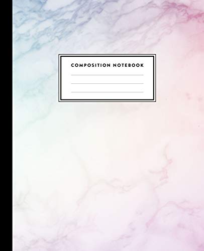 Composition Notebook: Pastel Hue Marble Journal for Girls, Kids, School, Students and Teachers (College Ruled 7.5 x 9.25, 100 pages) image 3