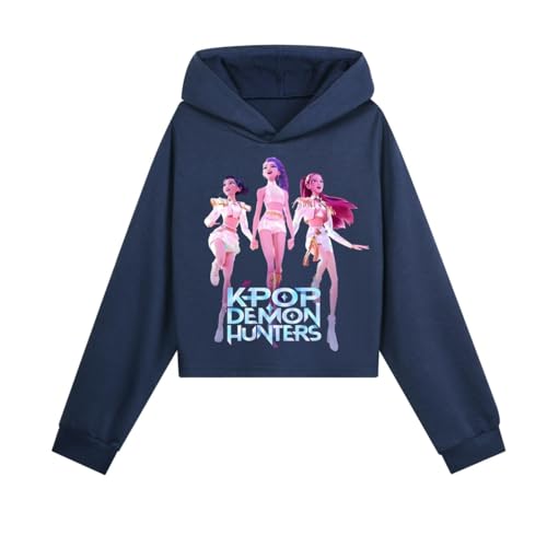 Sudadera con capucha unisex SZRXKJ K-Pop Diseño Gráfico, Azul Marino, 170