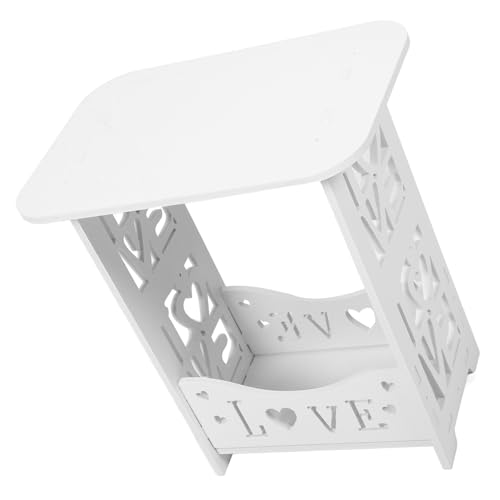 PERSELOSO Small White Wood Dressing Table Side Table for Bedroom
