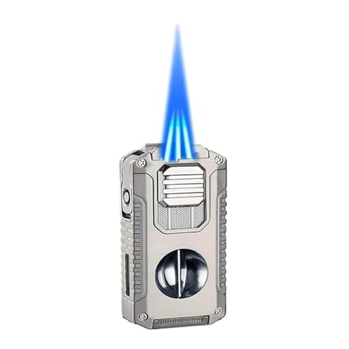 Encendedor metálico a prueba de viento triple llama