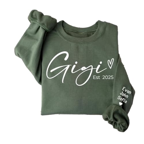 Personalized Gigi Est Sweatshirt, Grandma Sweatshirt, Gift for Grandmother Mother's Day