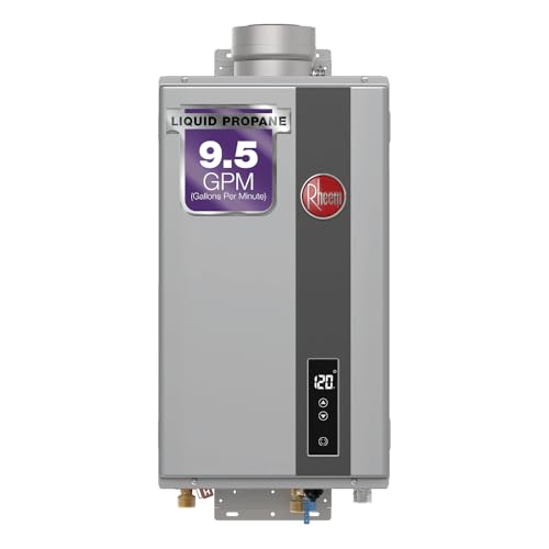 Rheem RTG-95DVLP-3 High Efficiency Non-Condensing Indoor Tankless Liquid Propane Water Heater...