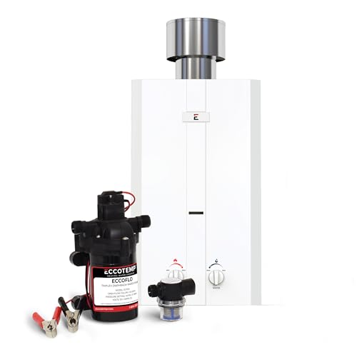 Eccotemp L10 Portable Water Heater w/ EccoFlo Diaphragm 12V Pump and Strainer