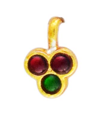 UG PRODUCTS Bharatanatyam Dance Jewellery Nose Pin, Nath 2 pcs (one pair) Made with Green and Red Kemp Stones for Women (515) (B08KTSXZCK) Amazon Price History, Amazon Price Tracker