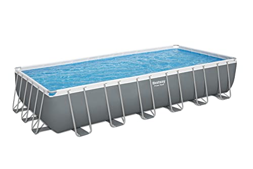 Bestway 56935-5 Piscina fuori terra solo struttura rettangolare Power Steel da 732x366x132 cm grigio