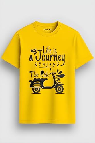 Image of Amazon Brand - Anarva Men's Cotton Printed Crew Neck T-Shirt | Casual Short Sleeve Graphic Tee