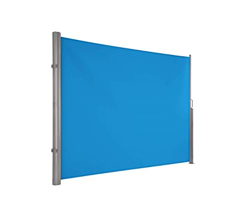 Ultranatura Maui Side Awning, Pull-Out Side Roller Blind for Use as a Privacy Screen and Wind Protector for Balcony and Terrace, Approximately,  300 x 180 cm, Blue