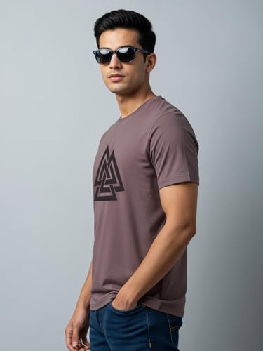 Image of ADRO Men's 100% Cotton Regular Fit T-Shirt