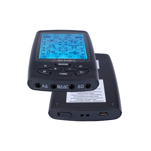 Nuemedics Tens Unit With 4 Channel, Ems Muscle Stimulator For Pain Relief Therapy, 24 Massage Modes, Rechargeable, 12 Pads #TOP5