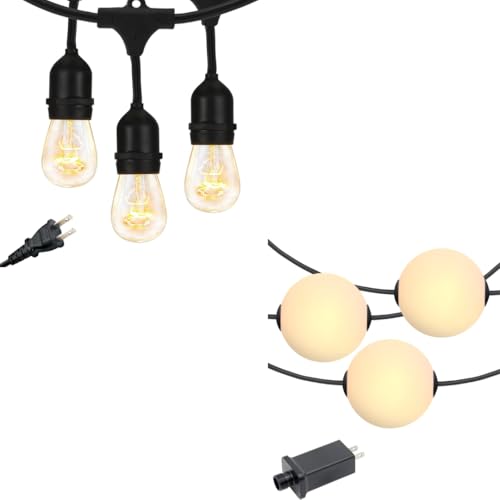 Brightech Bundle: 30ft Plug in Orb String Light