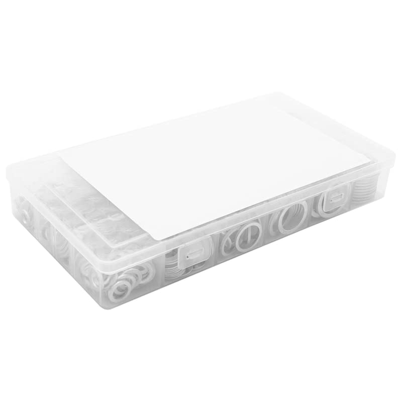 Flat Washers,Automotive Oil Drain Plug Gasket Aluminum Flat Washer Assortment Kit, Metric(470 Pcs 18 Sizes)