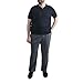 Haggar Men's Short Sleeve Polo V-Neck Sweater, Black, 3X-Large Big Tall