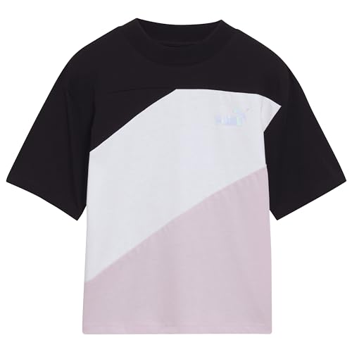 Image of Puma Girls' Short Sleeve T-Shirt, Fashion Prints & Colors, Soft and Comfortable