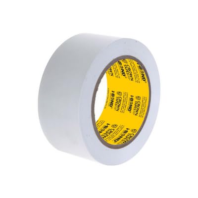 I-BOND® Adhesive Floor Marking Tape | Width 48mm X 20 Meters, Moisture & Water Resistant | Durable, Adhesive Tape For Industrial Use, Lane Marking, Area Segmentation | White pack of 1