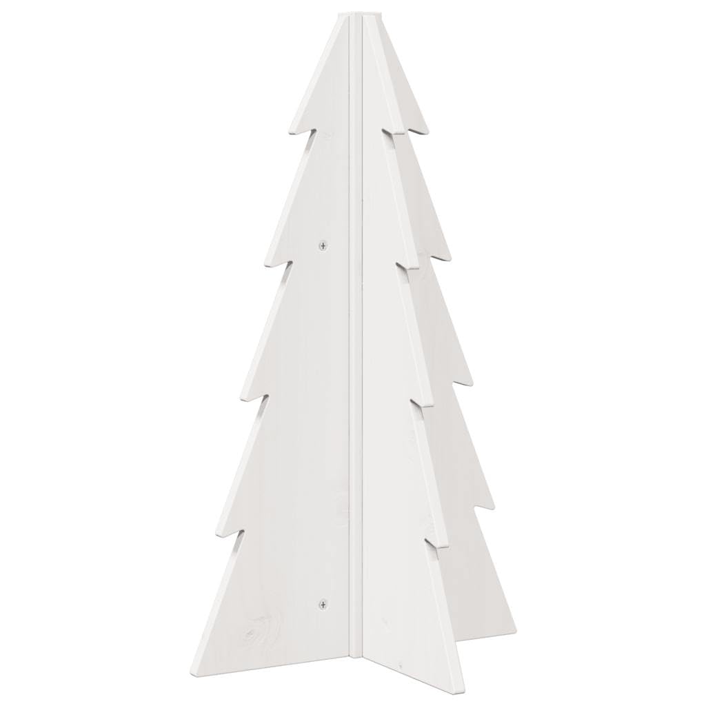 Árbol de Navidad de Adorno de Madera Maciza de Pino Blanco de 69,5 cm para decoración Festiva en hogar Oficina y Eventos con Base Estable y fácil Montaje