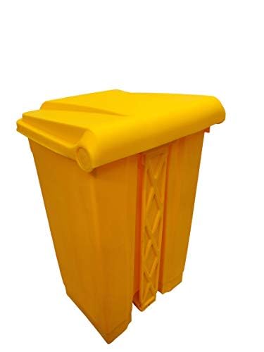Image of Cello Strong Plastic Step-On Pedal Garbage Dustbin 60 Ltr, (YELLOW /YELLOW) Combo