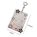 Star Photocard Holder Keychain – Cute Photocard Badge Holder with Keyring, Portable Kpop Card Holder for 3x5 Inch, Small Star Design for IDs and Keys (Black)